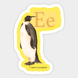 E is for Emperor Penguin Sticker